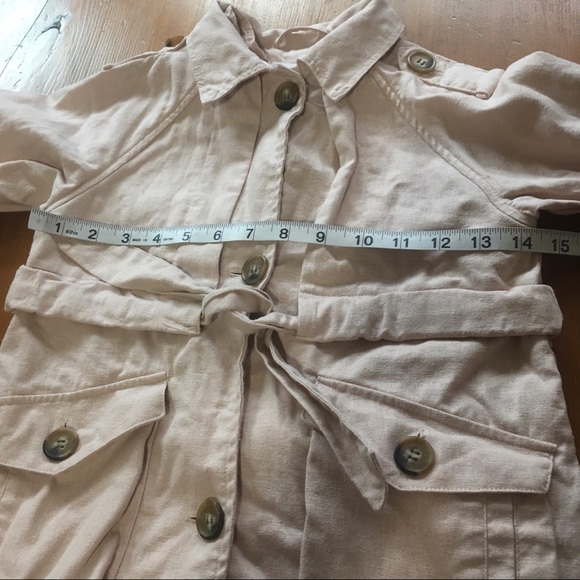 Zara Pink Blush Linen Blend Coat - Picture 11 of 11